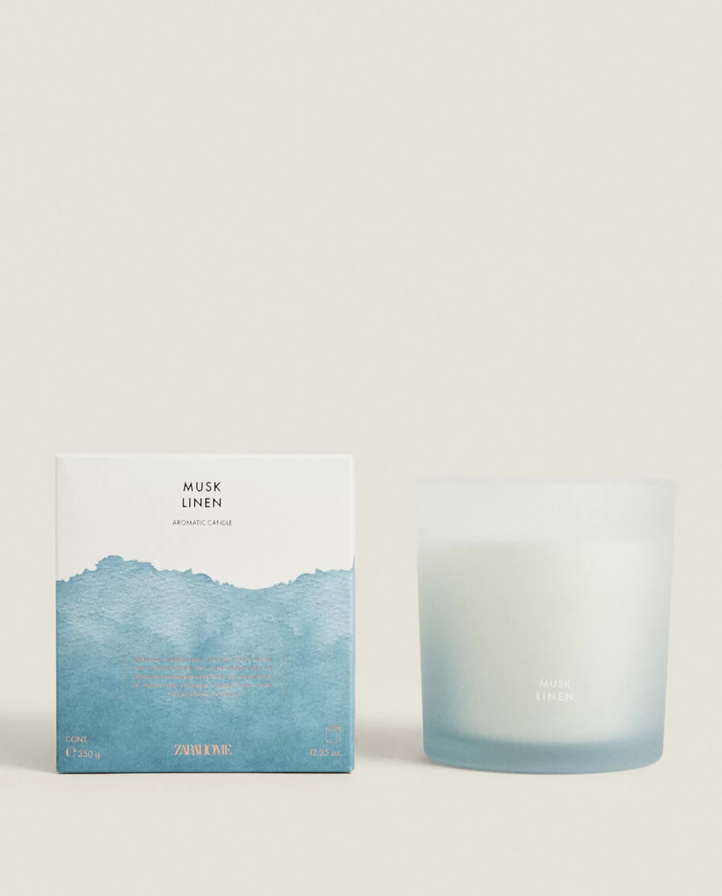 ZARA Home Velas<(350 G) Vela Perfumada De Linho Almiscarado