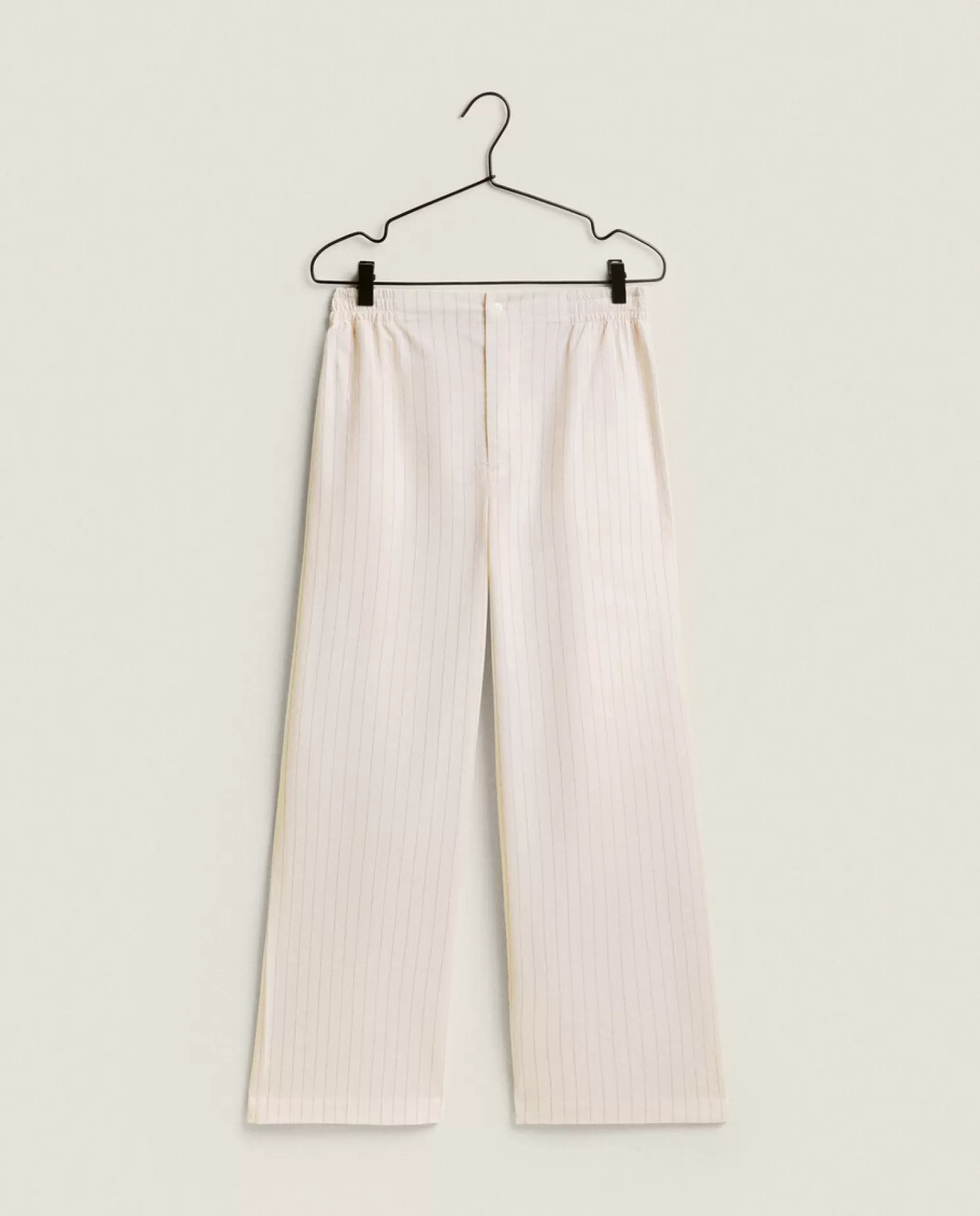 ZARA Home Pijamas<Calca Listrada De Algodao