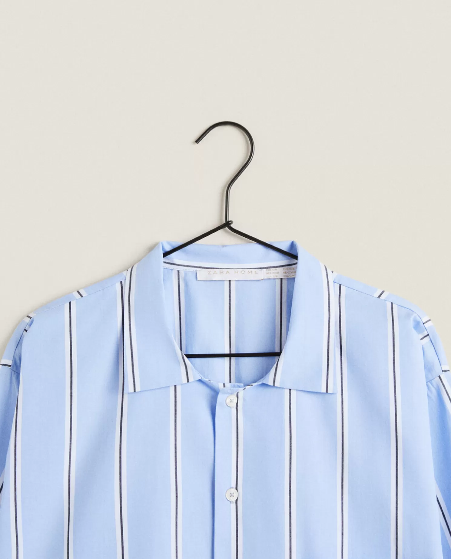 ZARA Home Homem<Camisa De Algodao Listrada