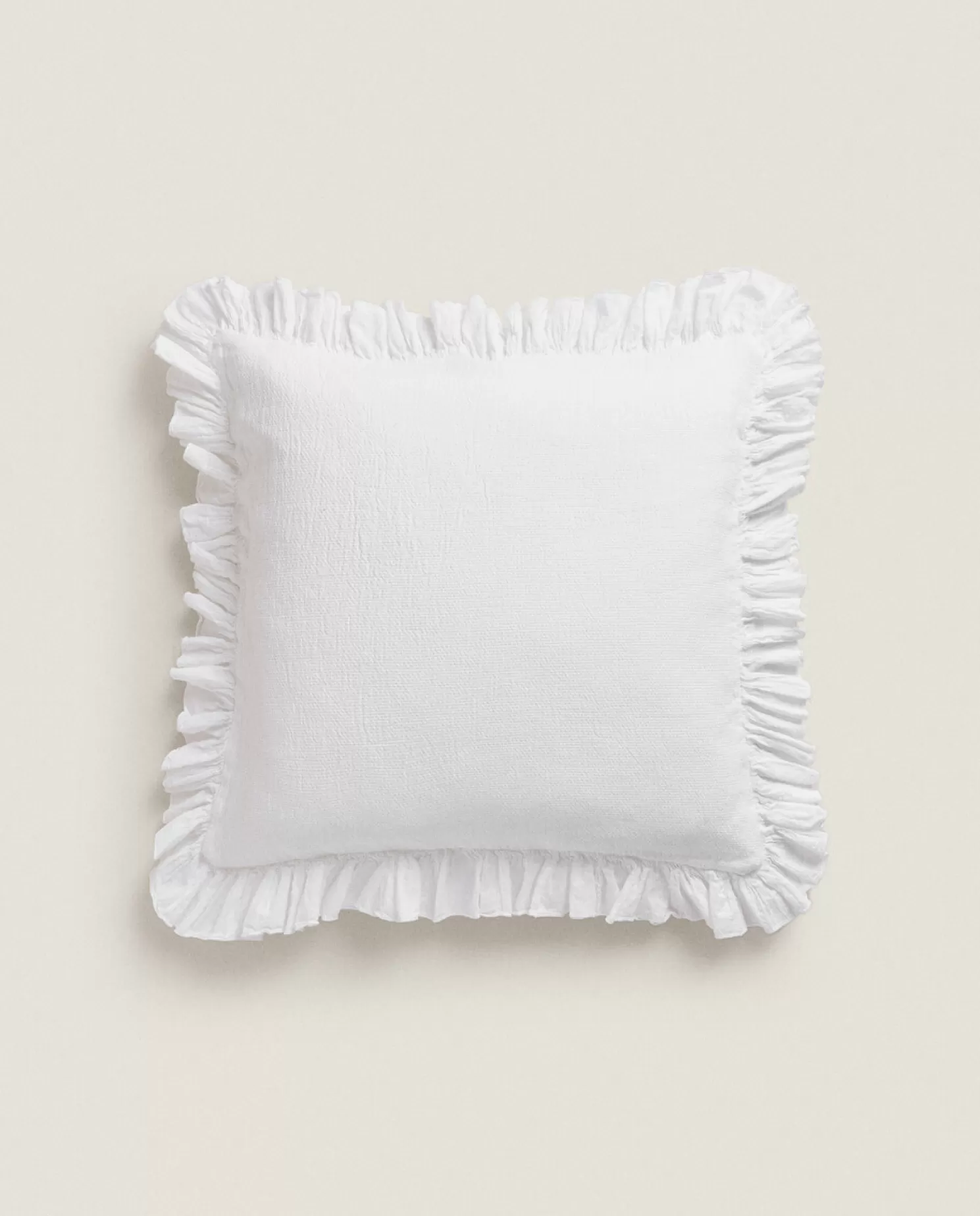 ZARA Home Colchas<Capa De Almofada Com Babado Plissado