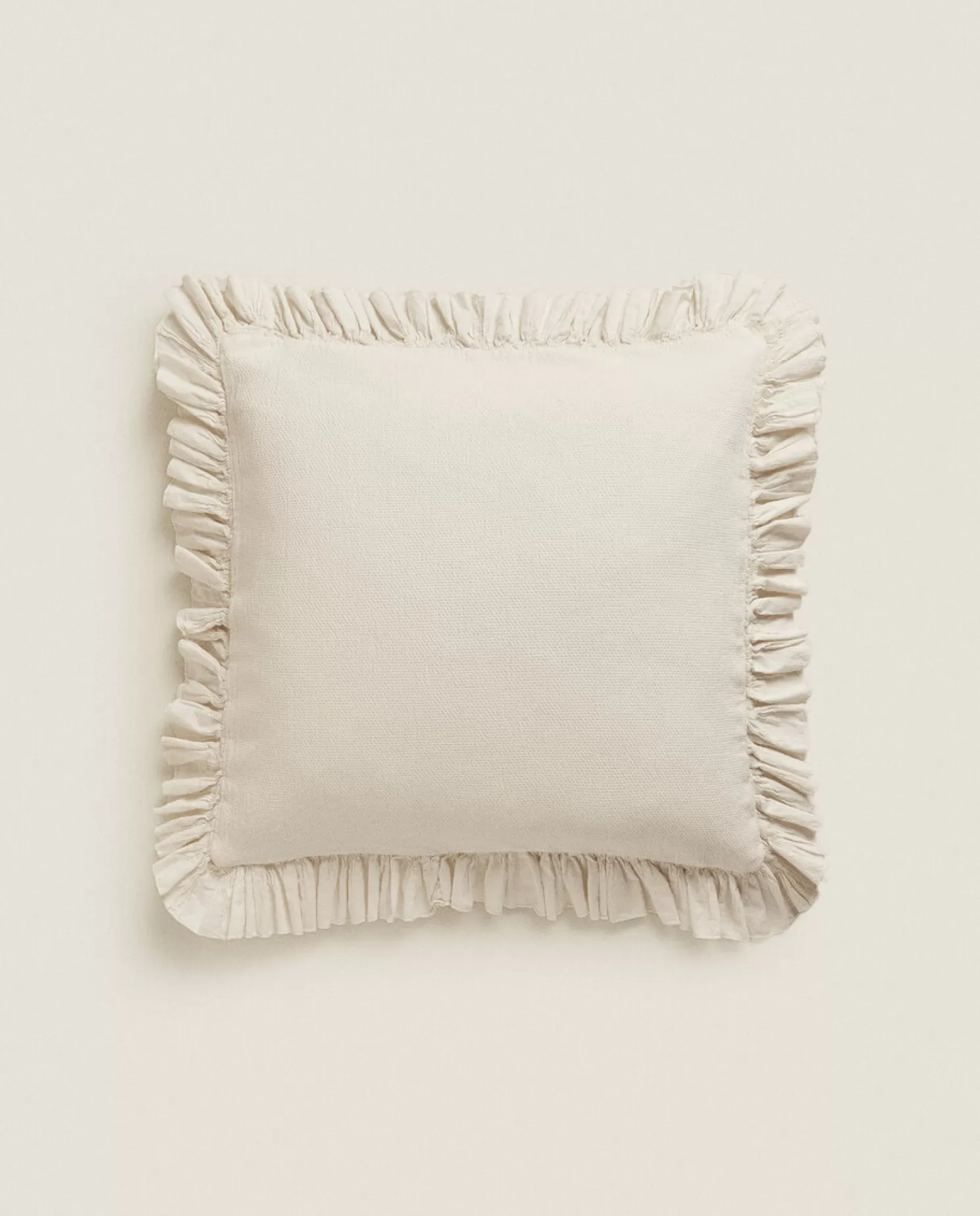 ZARA Home Colchas<Capa De Almofada Com Babado Plissado