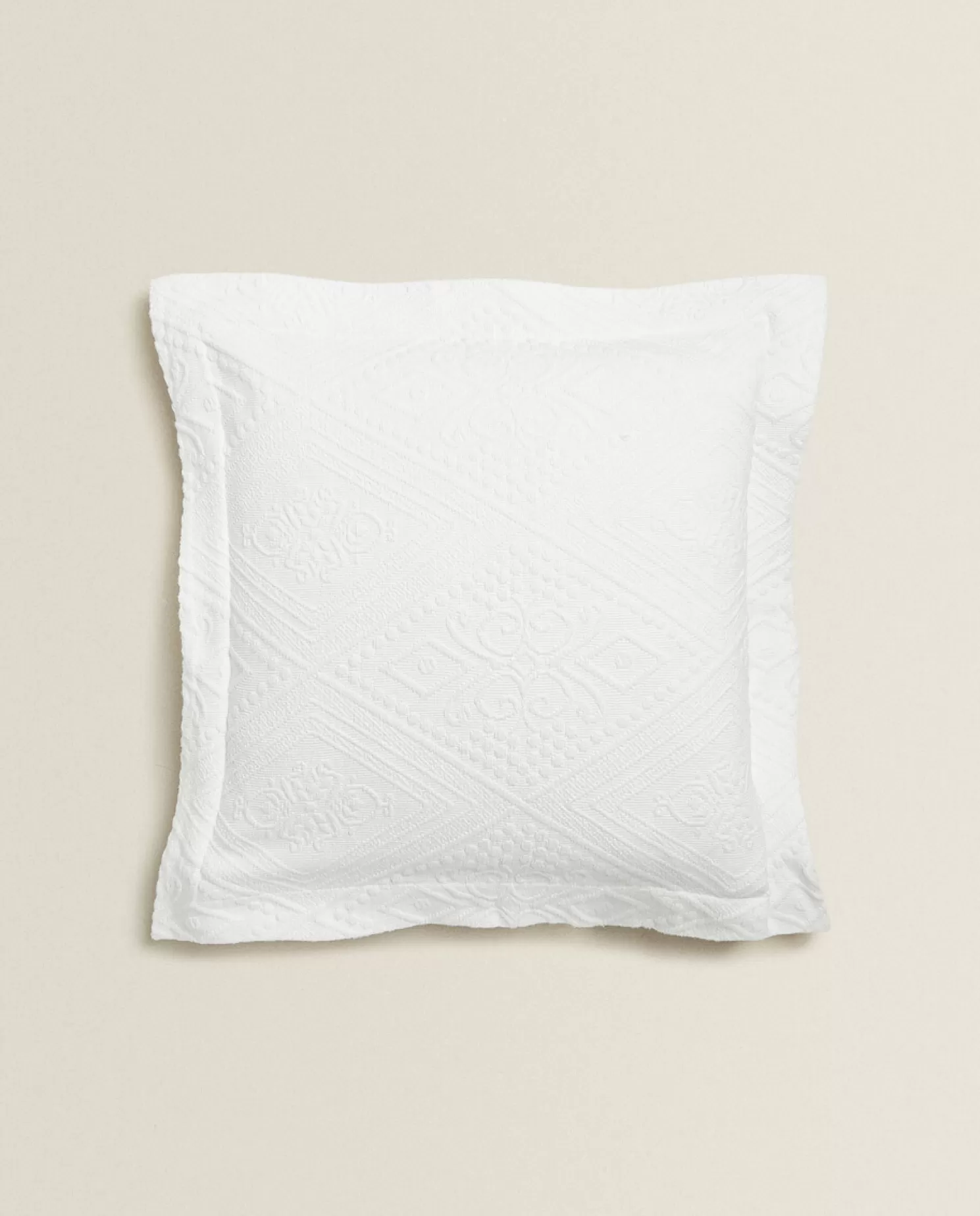 ZARA Home Colchas<Capa De Almofada De Algodao Com Desenho Geometrico