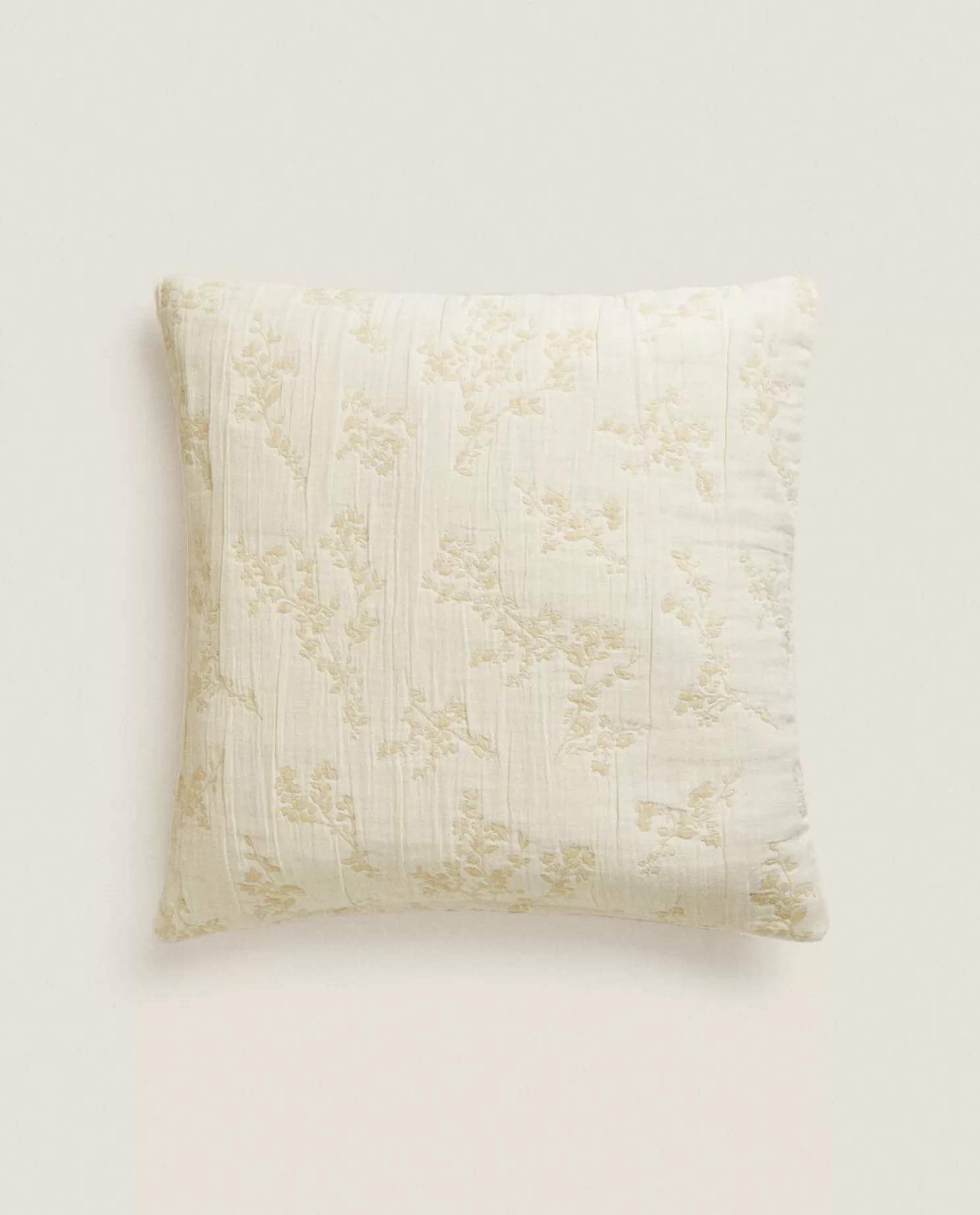 ZARA Home Colchas<Capa De Almofada Floral Em Jacquard