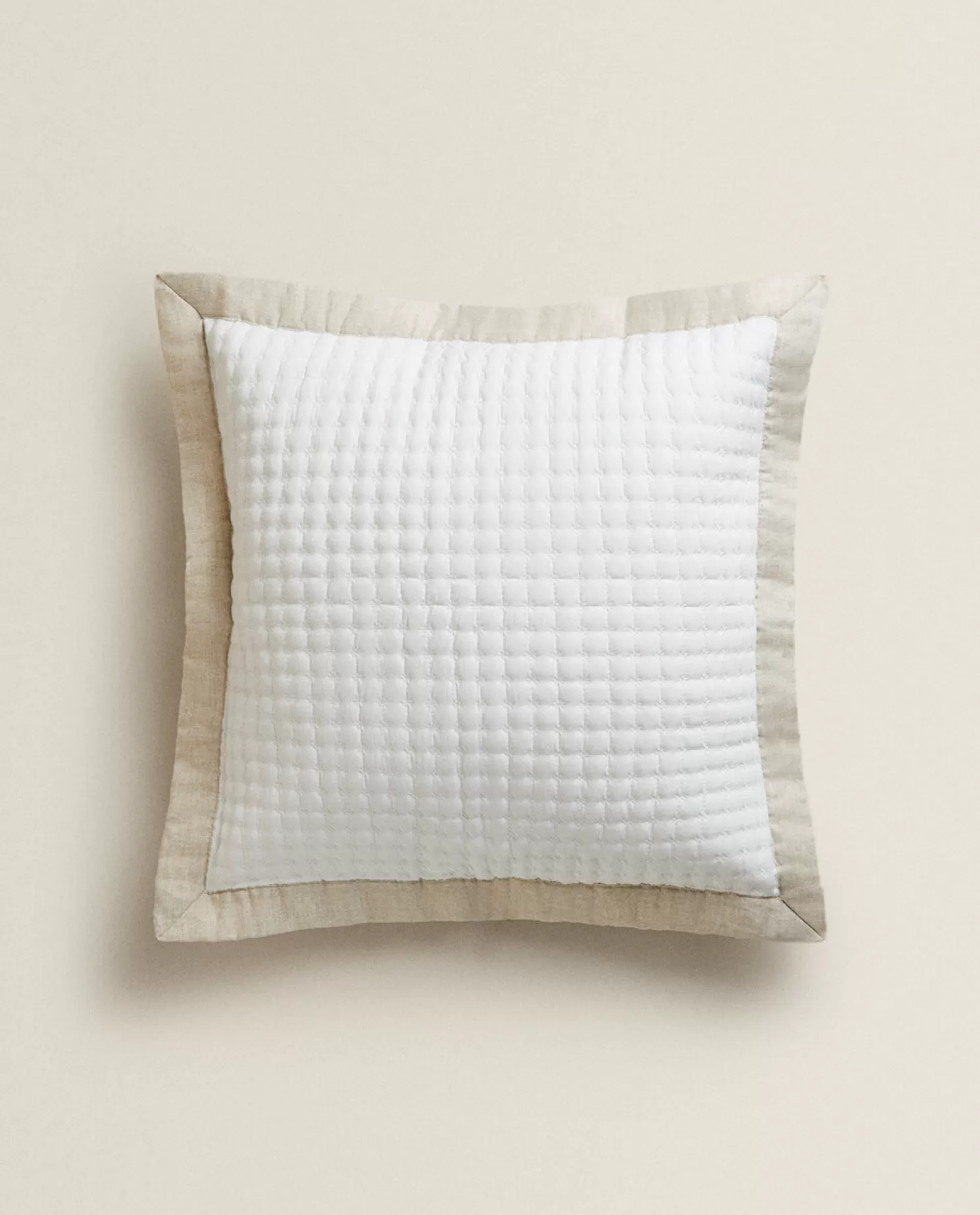 ZARA Home Colchas<Capa De Almofada Texturizada Com Borda De Linho