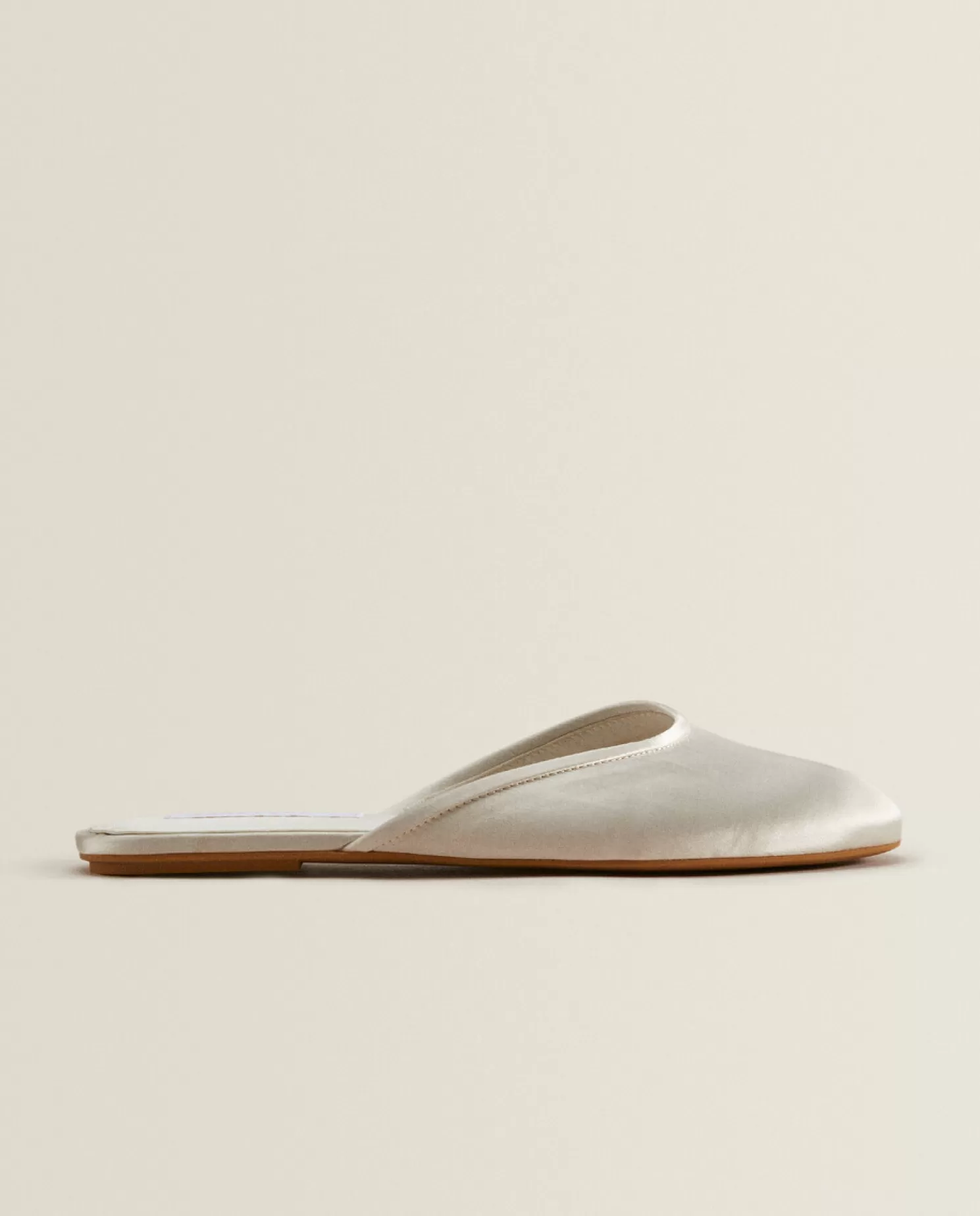 ZARA Home Mulher<Chinelos Slingback De Cetim