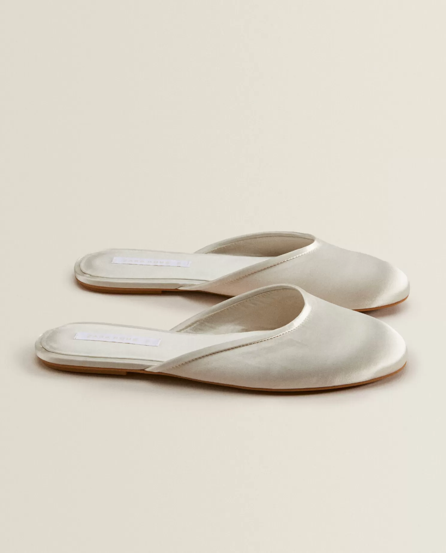 ZARA Home Mulher<Chinelos Slingback De Cetim