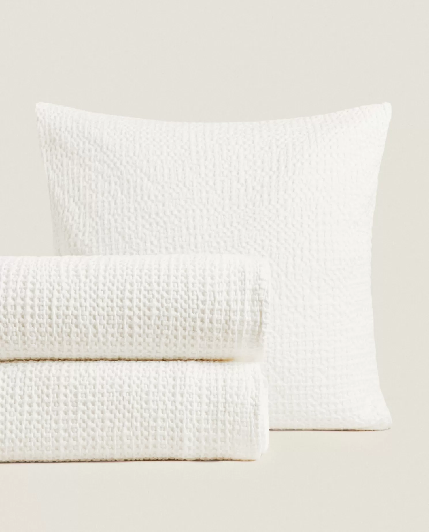 ZARA Home Colchas<Colcha De Malha Waffle