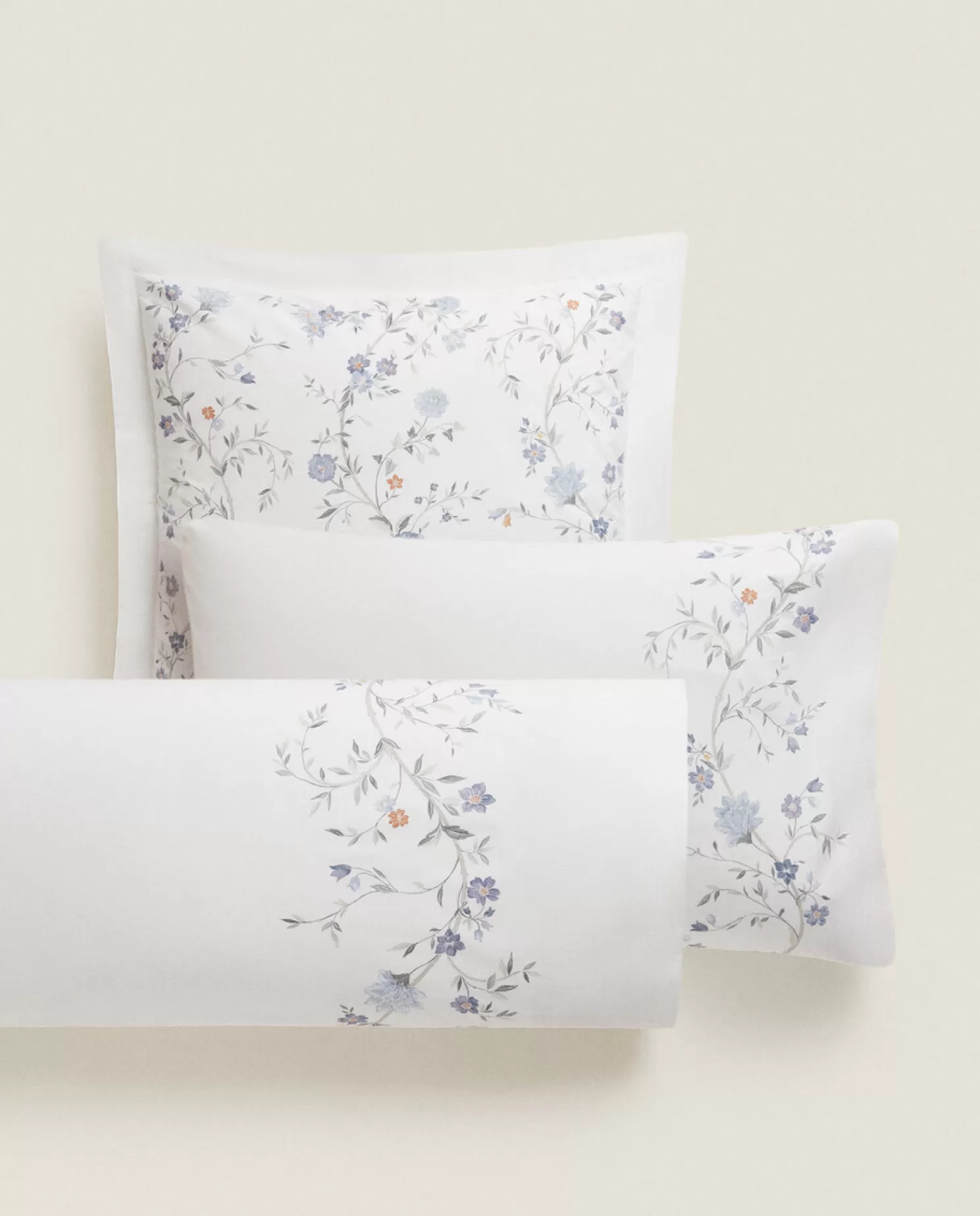 ZARA Home Fronhas<Fronha Flores Azuis