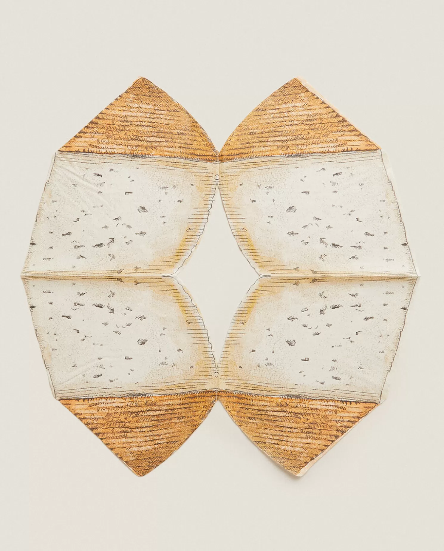 ZARA Home Coleção De Vinhos E Queijos<Guardanapos De Papel Em Formato De Queijo (Pacote Com 20)