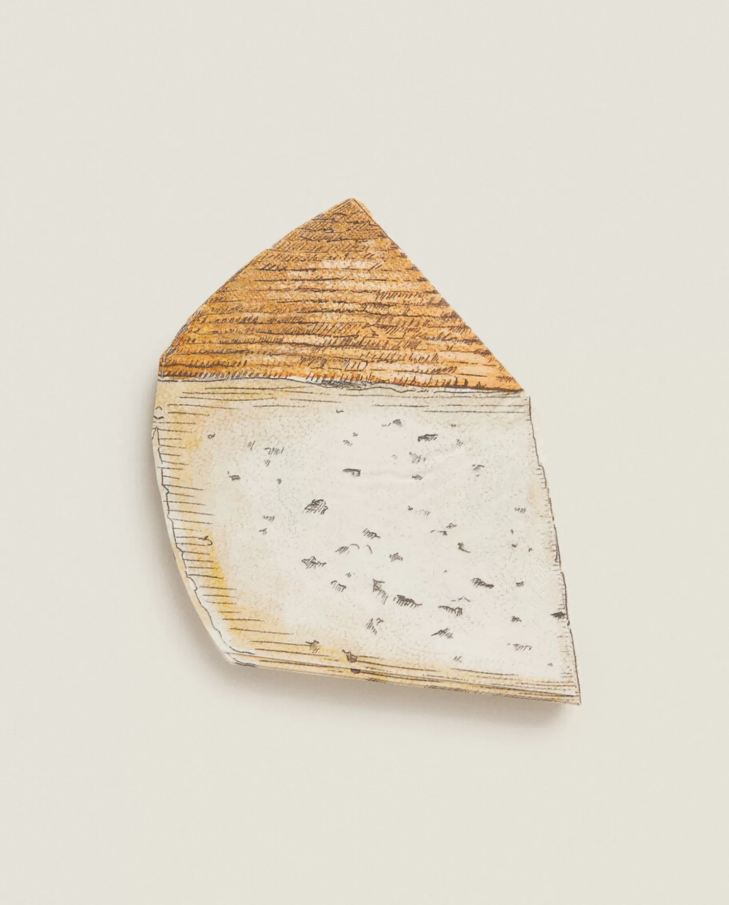 ZARA Home Coleção De Vinhos E Queijos<Guardanapos De Papel Em Formato De Queijo (Pacote Com 20)