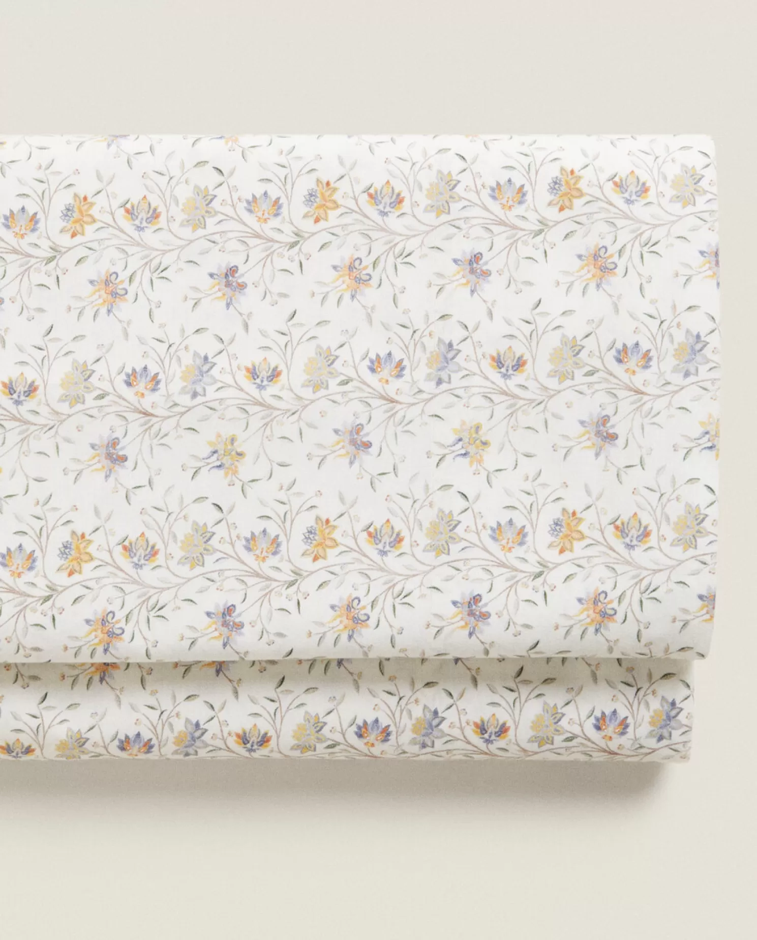 ZARA Home Folhas Planas<Lencol Plano Com Estampa De Mini Flor