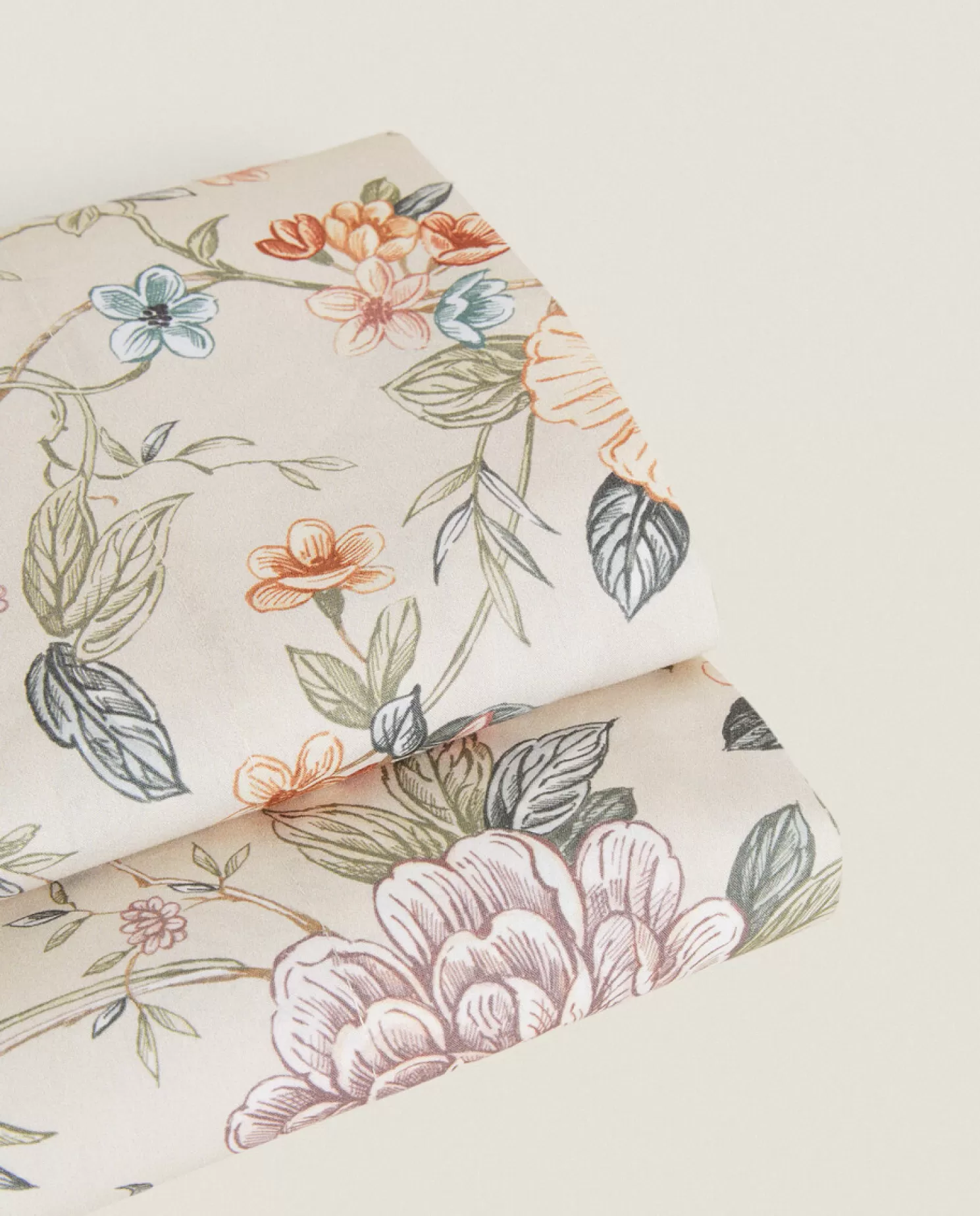 ZARA Home Folhas Planas<Lencol Plano Com Estampa Floral