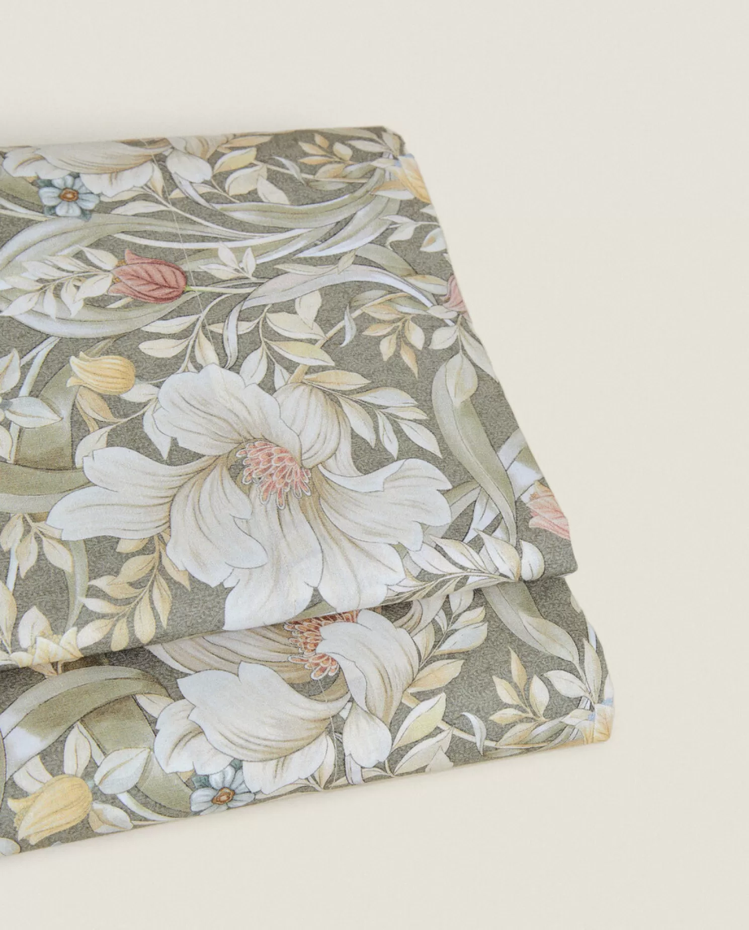 ZARA Home Folhas Planas<Lencol Plano Com Estampa Floral