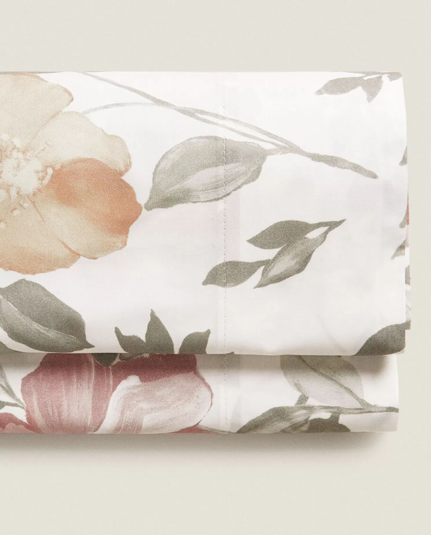 ZARA Home Folhas Planas<Lencol Plano Com Estampa Floral