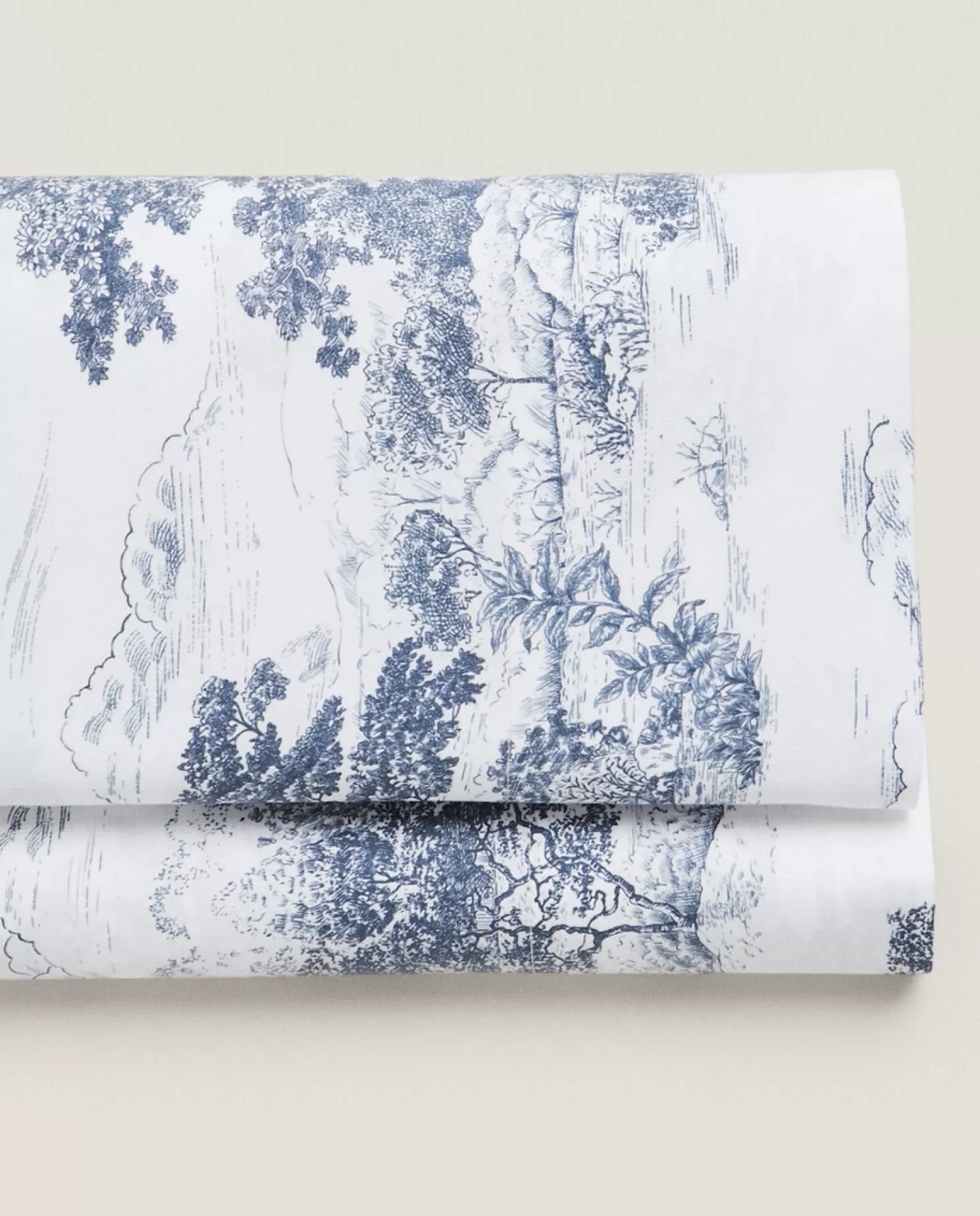 ZARA Home Folhas Planas<Lencol Plano Toile De Jouy