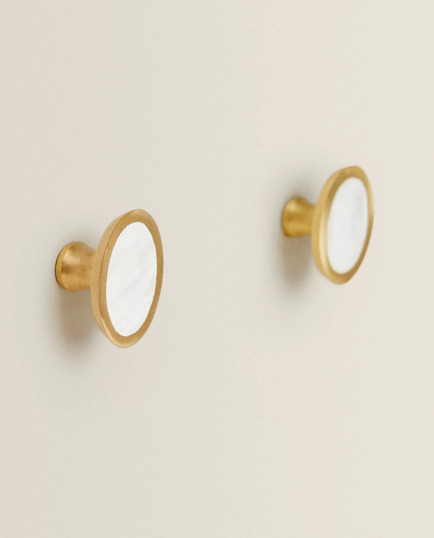 ZARA Home Macanetas De Porta<Macaneta De Porta Oval Em Madreperola (Pacote Com 2)