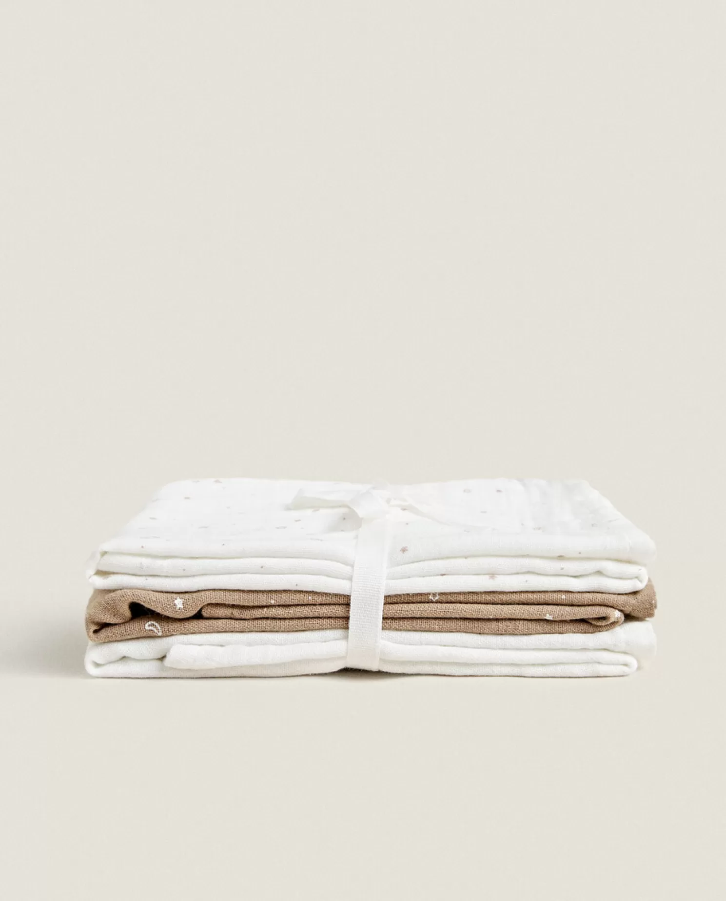 ZARA Home Hora De Comer<Panos De Musselina Com Estampa De Estrela (Pacote Com 3)