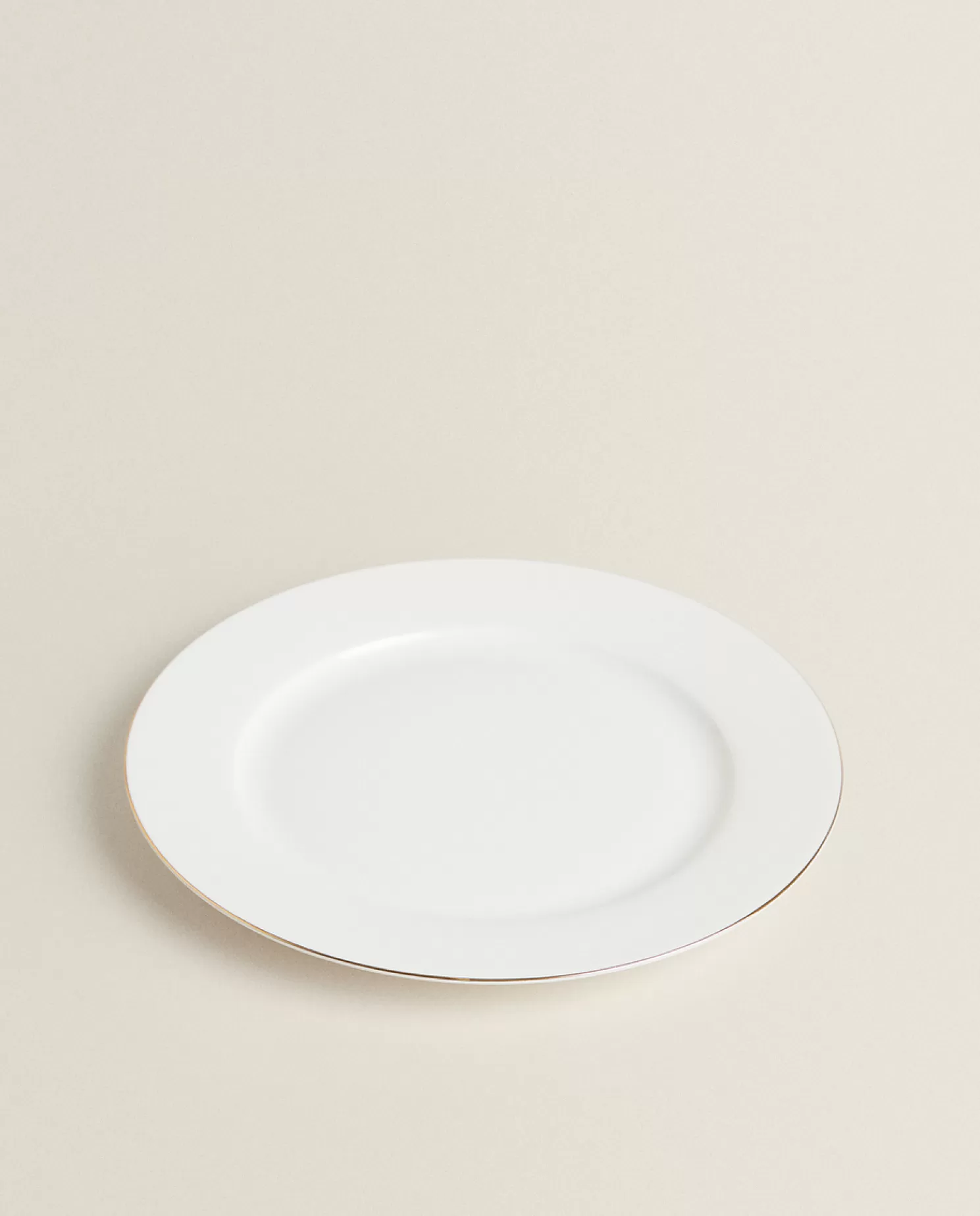 ZARA Home Pratos De Jantar<Prato De Jantar De Porcelana Ossea Com Borda