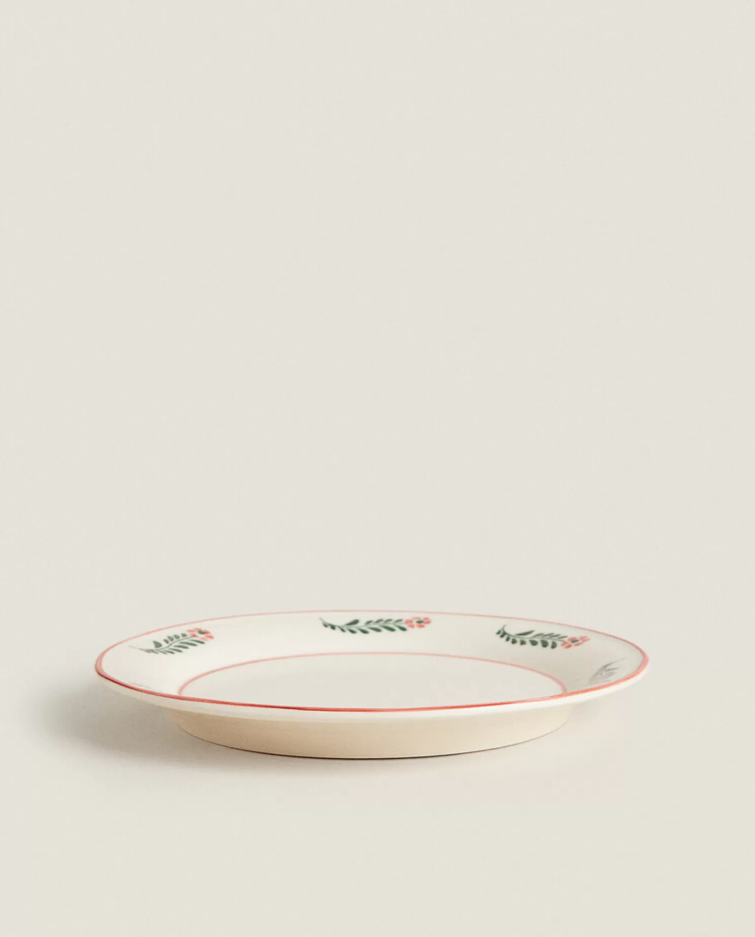 ZARA Home Pratos De Jantar<Prato De Jantar Floral Em Faianca