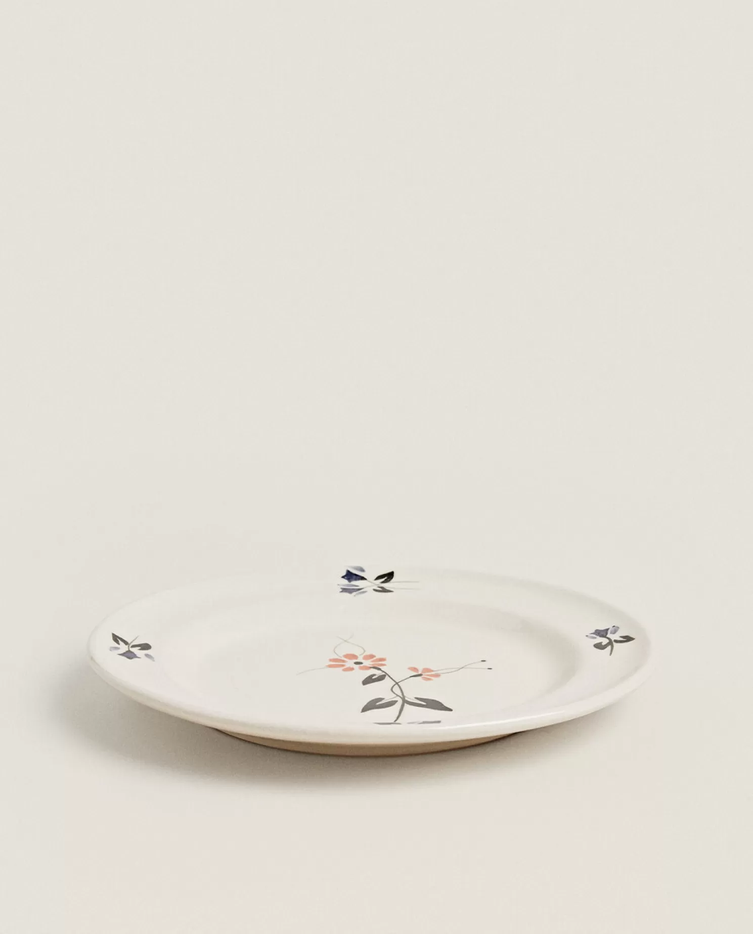 ZARA Home Pratos De Jantar<Prato De Jantar Floral Pintado