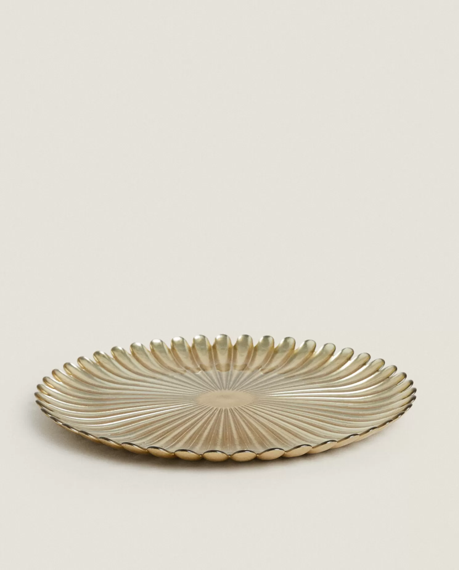 ZARA Home Jantar<Prato De Servico De Vidro De Natal Com Design Em Relevo