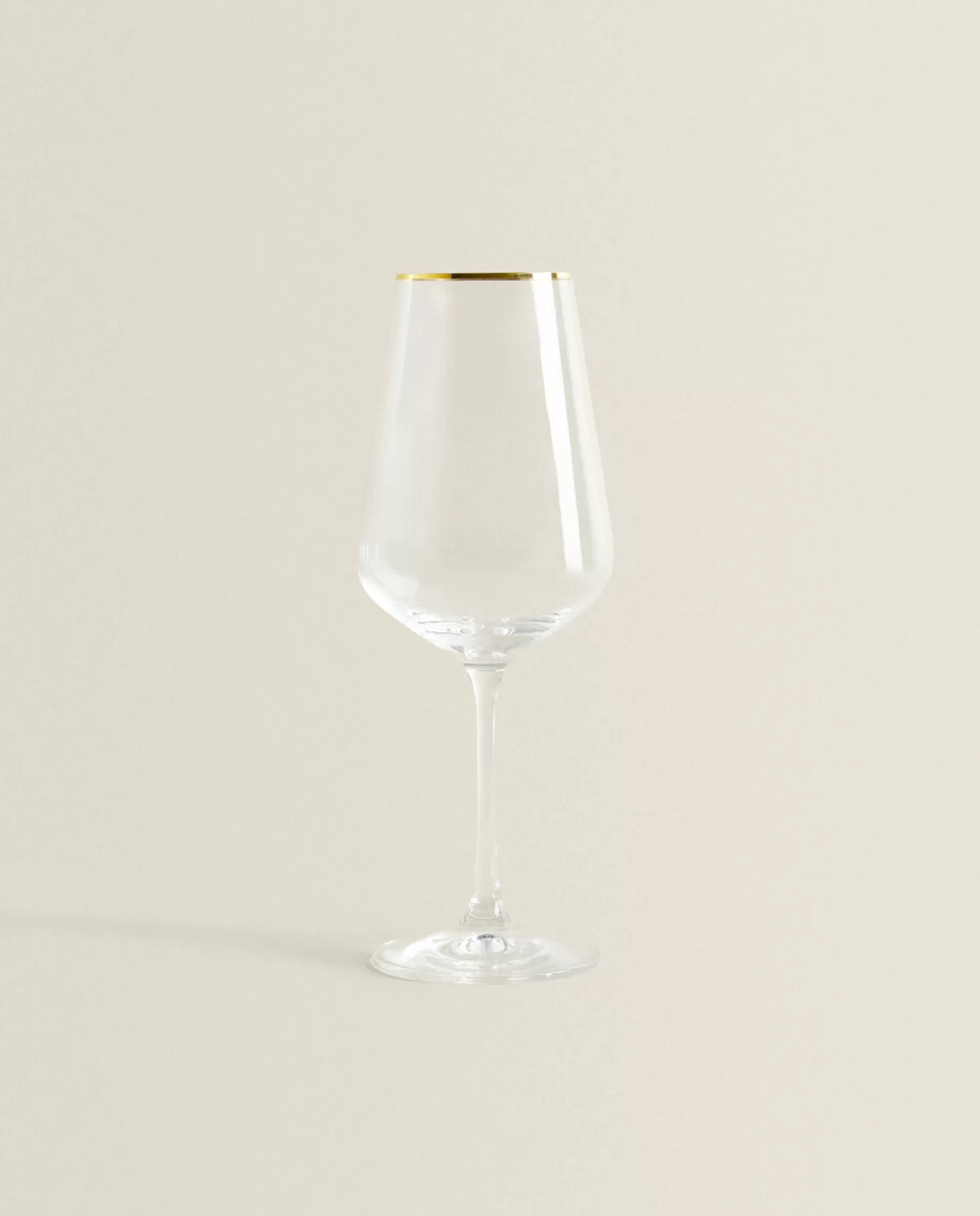 ZARA Home Copos E Flautas<Taca De Vinho Com Borda Dourada Em Cristal Bohemia
