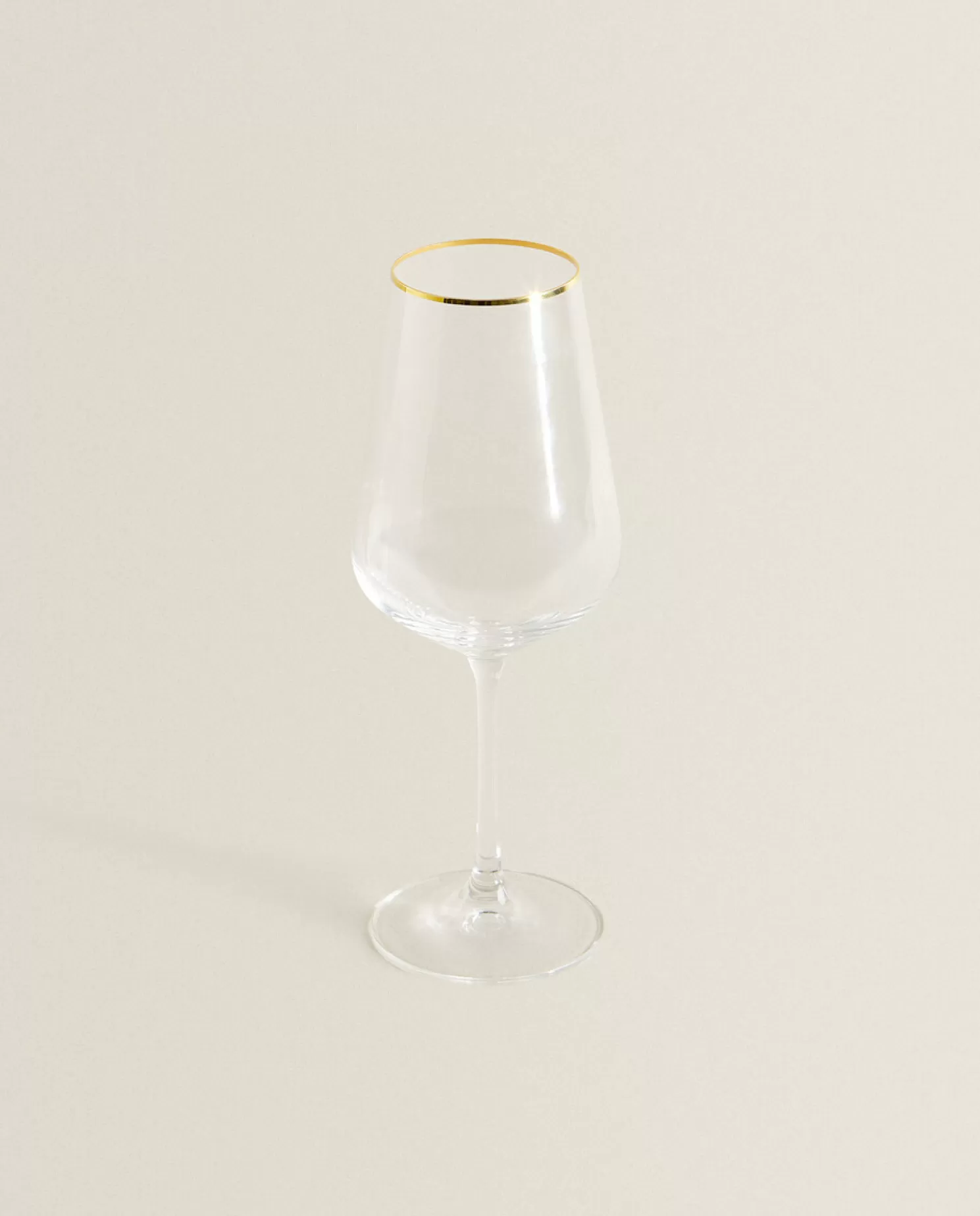 ZARA Home Copos E Flautas<Taca De Vinho Com Borda Dourada Em Cristal Bohemia