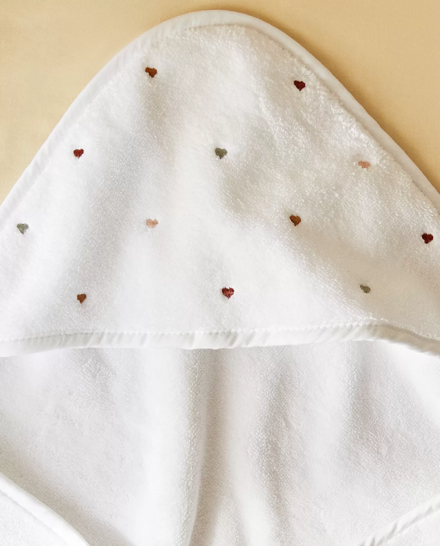 ZARA Home Banheiro<Toalha De Bebe Com Capuz E Coracoes Bordados