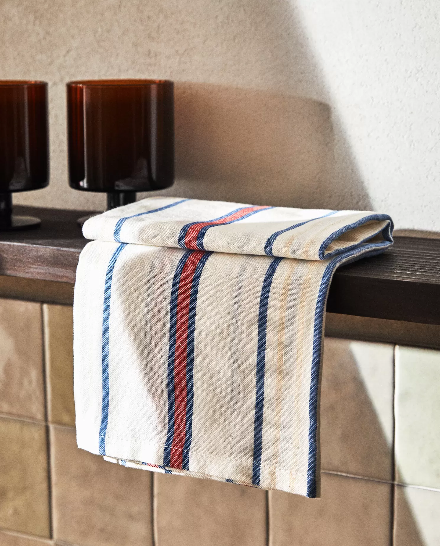 ZARA Home Toalhas De Cozinha, Aventais E Bolsas<Toalhas De Cozinha De Algodao Listradas (Pacote Com 2)