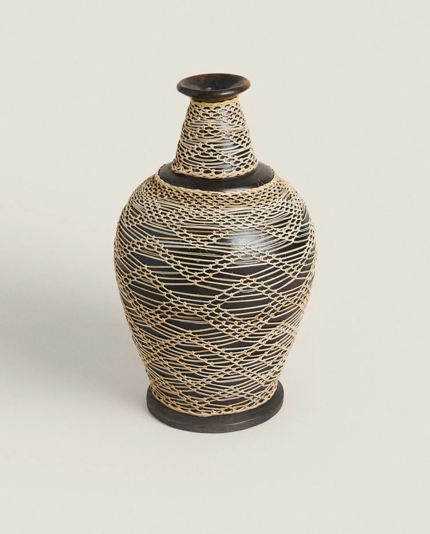 ZARA Home Vasos<Vaso De Terracota E Rattan