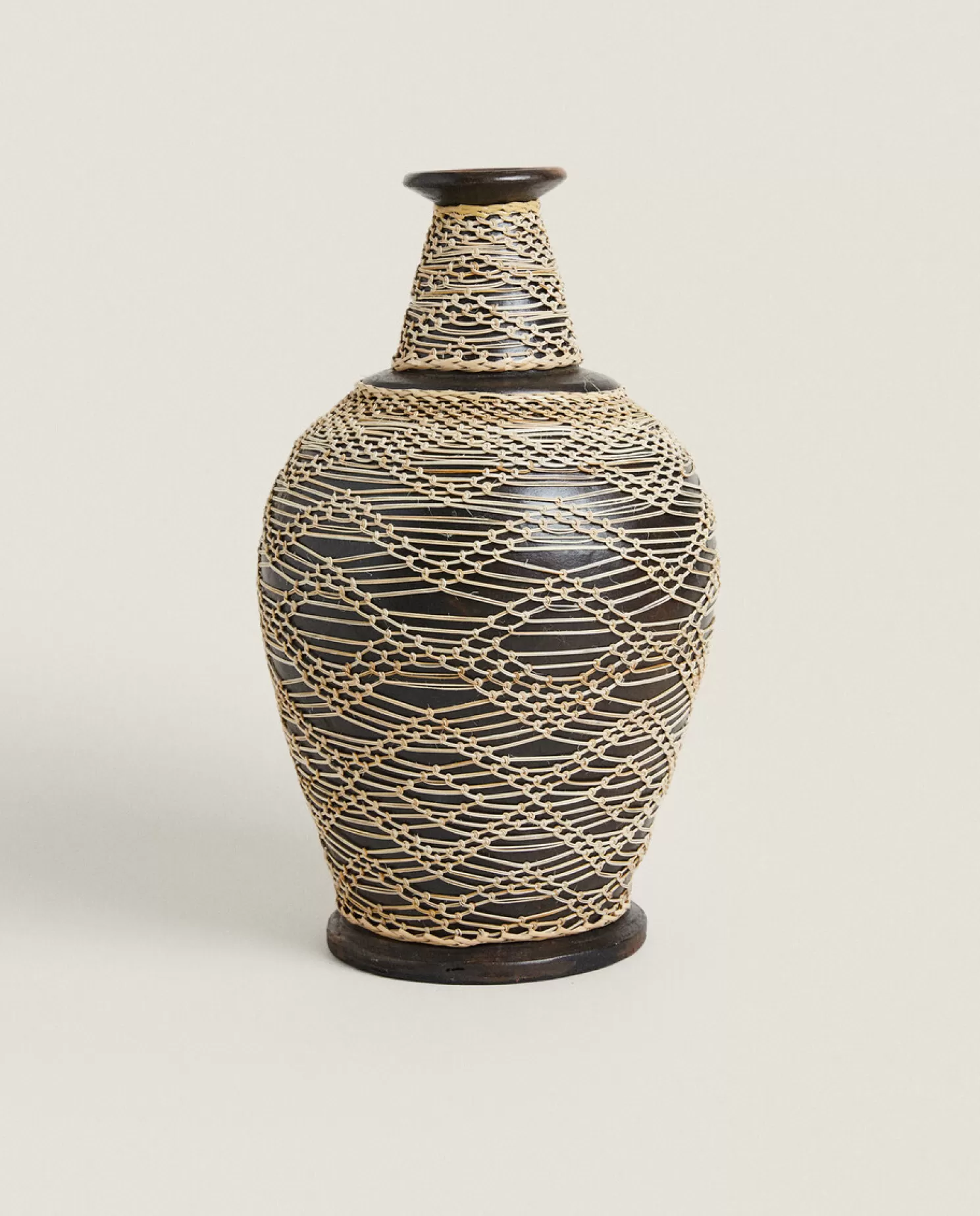 ZARA Home Vasos<Vaso De Terracota E Rattan